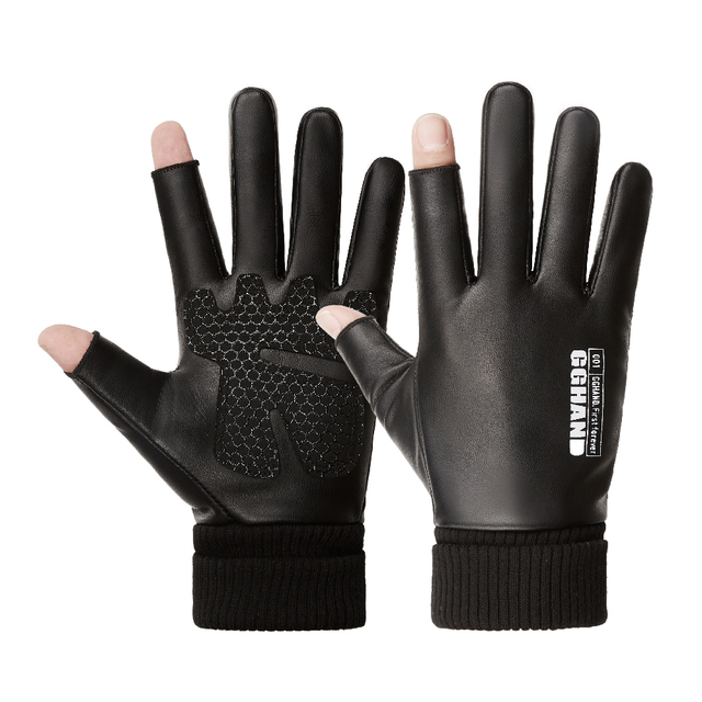 Customized Men's Retro Leather Full Finger Car Driving Gloves Motorcycle PU Leather Drive Gloves
