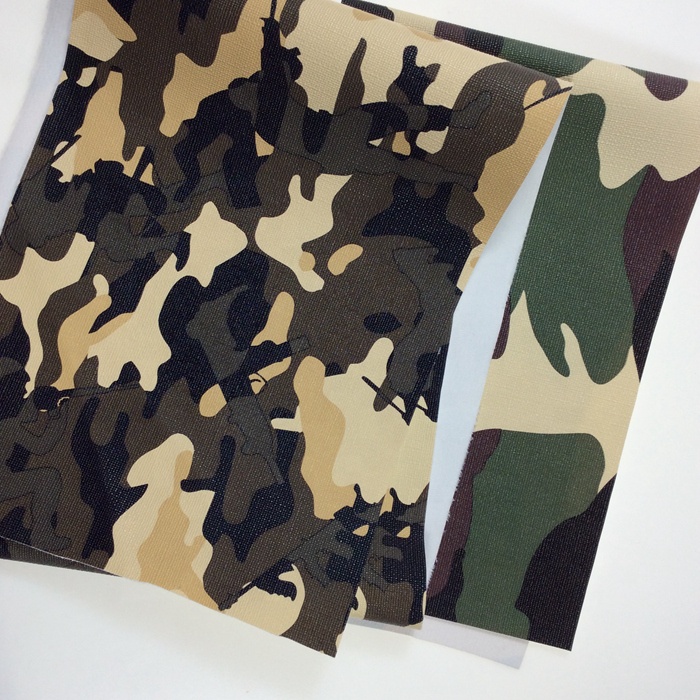 3d Camouflage Faux Leather for Handbags, Camo Leather, Synthetic Leather Fabric Camo