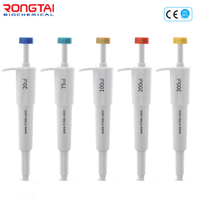 Mini micropipette à volume fixe, micropipette en plastique avec différentes couleurs