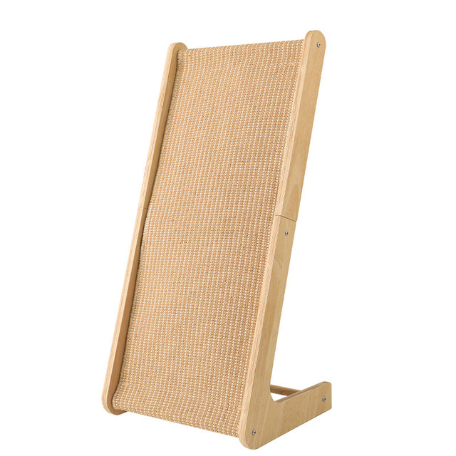 Extra Large L-Shaped Vertical Sisal Scratching Board Solid Wood Durable Non-Shedding Cat Claw Board Grinding Cat Trees Scratcher