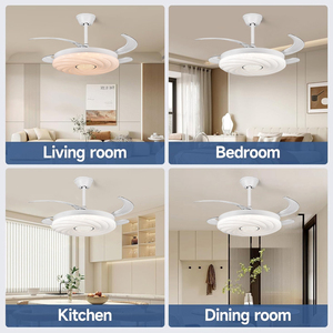 Sản Phẩm Mới Nhà Phòng Khách Tiếng Ồn Thấp Tiết Kiệm Năng Lượng Sắt + ABS 42 Inch 42W Điều Khiển Từ Xa Vô Hình LED Quạt Trần Ánh Sáng - Product Image 6