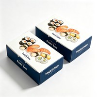 Boîte d'emballage en papier magnétique de luxe personnalisée pour gâteaux de sushi à emporter, avec inserts pour crêpes et sushis gonflés