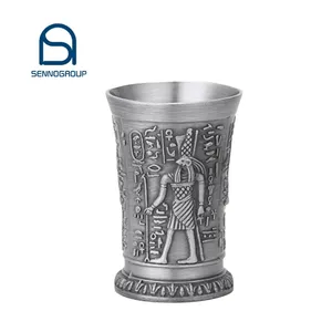 花式仿古风格埃及法老酒杯金属工艺品埃及图腾射击酒杯独特的威士忌杯