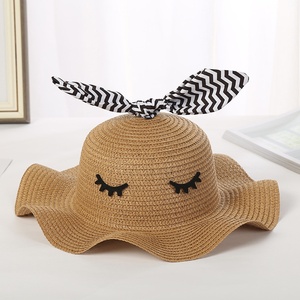 <span class=keywords><strong>Sombrero</strong></span> de <span class=keywords><strong>Paja</strong></span> de Ala Ancha con Orejas de Conejo Estilo Coreano para Niñas, <span class=keywords><strong>Sombrero</strong></span> de Verano con Flecos Ondulados - Product Image 6