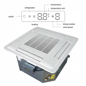 เครื่องปรับอากาศแบบฝังฝ้า 4 ทิศทาง สำหรับทำความเย็นและความร้อน พร้อมพัดลมคอยล์ยูนิต สำหรับบ้านพักอาศัย โรงพยาบาล  พร้อมชิลเลอร์โดยเฉพาะ - Product Image 3