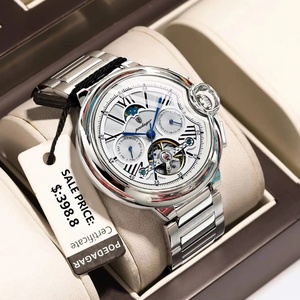 Montre homme de luxe POEDAGAR, tourbillon creux, automatique, mécanique, étanche, date, semaine, acier inoxydable, montres pour hommes - Product Image 2