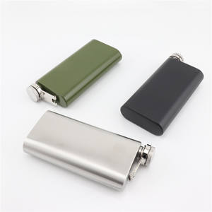 Botol minum perjalanan berkemah luar ruangan anti bocor botol minuman keras wiski botol saku Flagon persegi 5OZ termos pinggul baja tahan karat - Product Image 2