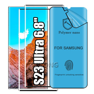Protecteur d'écran en céramique PMMA pour Samsung <span class=keywords><strong>Galaxy</strong></span> S25 Ultra S24 S23 <span class=keywords><strong>Plus</strong></span> S22 <span class=keywords><strong>S10</strong></span> S9 Film protecteur de déverrouillage d'empreintes digitales à colle complète - Product Image 1
