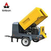 Compresseur à vis industriel lubrifié au diesel 5m³/min 185CFM Haute pression 8 bars Faible consommation de carburant Pompe moteur portable