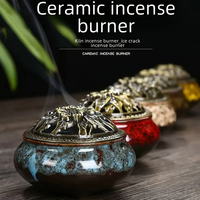 Brûleur d'encens à refoulement en céramique anti-odeur pour bois de santal, parfum d'ambiance pour la maison, hôtels, décorations de Noël, printemps, été, automne