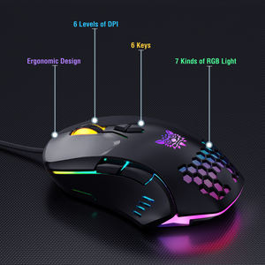 Combo de Teclado y Ratón para Juegos ONIKUMA G21 <span class=keywords><strong>CW902</strong></span> con Luz RGB, Profesional, USB, Cableado, 104 Teclas, Resistente al Agua, Estándar, Muestra Gratuita - Product Image 2