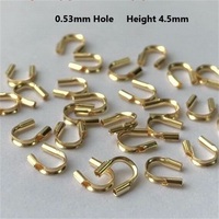 Sin deslustre GF 14K Gold Filled U Shape Wire Protector Cable Dedales Cierres Conector para collar Fabricación de joyas Hallazgos