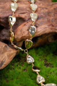 Collier unisexe classique bohème asymétrique baroque haut de gamme en forme de Y avec pendentif irrégulier et chaîne de clavicule en argent – Vente en gros - Product Image 5