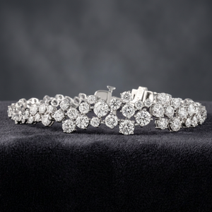 Pulsera de Diamantes de Laboratorio de 9.3 Quilates, Oro de 14 Quilates, Brazaletes Clásicos de Boda para Mujer - Product Image 3