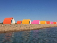 Tentes de AH-FC5078 camping extérieur maison safari préfabriquée pour bungalow