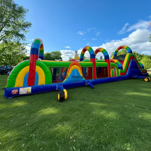 Pista de Obstáculos Inflable de Alta Presión para Exteriores, Mini Pista de Obstáculos para Fiestas, Superpista de Obstáculos Unisex - Product Image 2