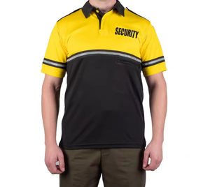 Uniforme de sécurité personnalisé pour chemises, anti-froissement, 100% polyester, imprimé, patrouille, haute visibilité avec bandes réfléchissantes, poche zippée - Product Image 3