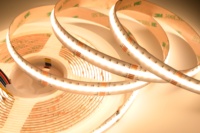 Bande LED COB à faible tension RGBCW à 960 LED, télécommande, IP20, Ra90, 12 mm, 24 V, PCB blanc
