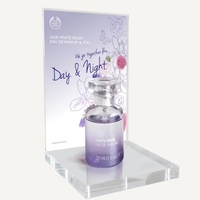 Présentoir acrylique clair de comptoir produit Glorifier POS