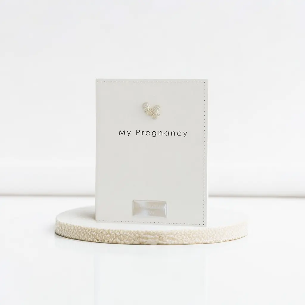 Personal isierte weiße Leder Veranstalter Planer Baby Tagebuch Rekord Geschenk Notizbuch Schwangerschaft Journal