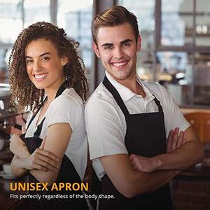 Vente en gros Tabliers <span class=keywords><strong>de</strong></span> travail unisexe avec poches pour hommes et femmes pour la cuisine la cuisine le restaurant Tablier <span class=keywords><strong>de</strong></span> chef <span class=keywords><strong>serveur</strong></span> Logo personnalisé - Product Image 4