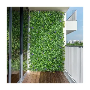صحائف خضراء مزيفة بتصميم ثلاثي الأبعاد 12 شجرة خضراء عمودية جدار تحوط صناعي لديكور متجر الحديقة المنزلية