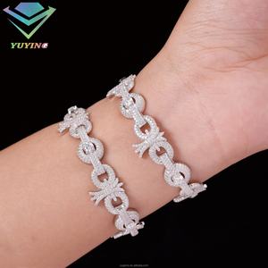 New Style S925 <b>Silver</b> <b>Cuban</b> Bracelet Pass Diamond Tester with VVS1 Moissanite Iced GRA Certificate Hip Hop Jewelry Gift - Product Image 6