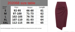 Gonna a matita asimmetrica con nodo a vita alta in poliestere da donna, elegante e lusinghiero, perfetta per feste in ufficio - Product Image 4