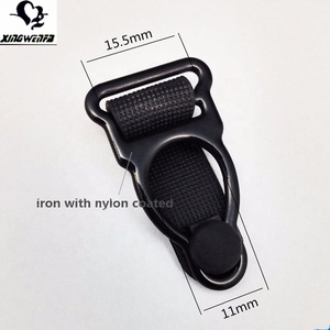 Accessoires de sous-vêtements 15mm 16mm bonne qualité en métal enduit de nylon noir suspendu jarretière Clip - Product Image 1