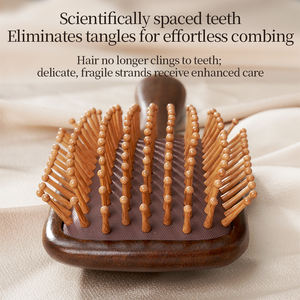 Brosse à cheveux MRD, brosse à cheveux démêlante en bambou naturel, massage du cuir chevelu, cheveux épais/fins/bouclés/séchés pour femmes et hommes - Product Image 4