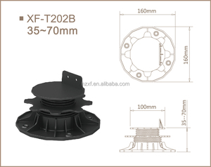 وسادات دعم العوارض، قواعد سوداء للأرضيات الخشبية المركبة، حاملات أرضية XF-T202B 35-70 مم - Product Image 2