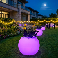 Pot de fleurs en forme de boule LED, lumière décorative pour pelouse extérieure, ornement de Noël, œuf de Pâques, IP54, étanche, à intensité variable, lumineux