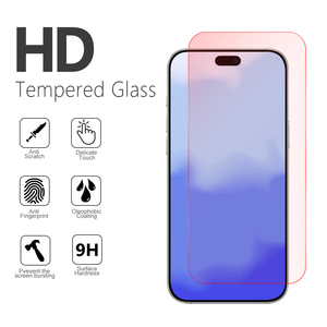 กระจกเทมเปอร์2.5D แสงสีแดงพรีเมี่ยมป้องกันรอยขีดข่วนฟื้นฟูสีที่แท้จริงสำหรับ iPhone 17 <span class=keywords><strong>Pro</strong></span> 17 Air 16 PLUS - Product Image 2