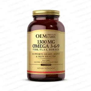 Omega 3-6-9 Capsules molles 120 Supplément d'huile de poisson à Soutient les soins du corps et de la peau par un fabricant avancé