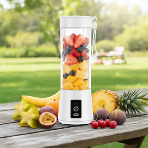 <span class=keywords><strong>Mini</strong></span>-presse-agrumes portable en acier inoxydable avec moteur DC, mixeur USB rechargeable, tasse à smoothie d'extérieur, 6 lames - Product Image 1