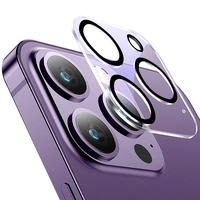 Accessoires pour téléphones portables pour iPhone 14 13 12 11 Pro Max Plus, protection d'objectif d'appareil photo en verre trempé 9H pour tous les iPhone