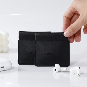 PUPPYSEW 8*8cm Jewelry Pouch Cosmetic <b>Lipstick</b> Shrapnel Pu leather Bag Automatic Closed Bag Makeup Packing Bag <b>custom</b> logo - Product Image 6