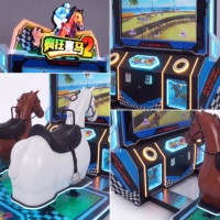 Máquina de Juego de Carreras de Caballos Comercial, Simulador de Montar a Caballo que Funciona con Monedas para Parques de Diversiones