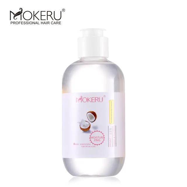 MOKERU-Gel de ducha con leche de coco, Gel de ducha perfumado para blanqueamiento corporal, 200ml