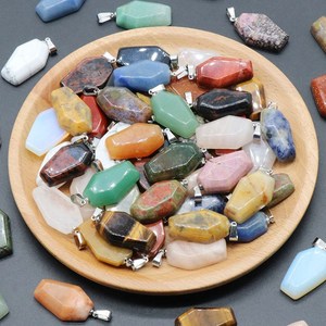 Bijoux d'halloween mignon Feng Shui, pierre de naissance en cristal naturel porte-bonheur, pendentif en forme de <span class=keywords><strong>cercueil</strong></span> pour la fabrication de colliers DIY - Product Image 4