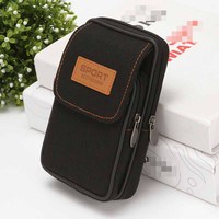 Tas Selempang Olahraga Kanvas Grosir Pria Tas Outdoor Tas Pinggang Ponsel Dompet Outdoor Dompet Koin Tas Selempang Mini untuk Pria