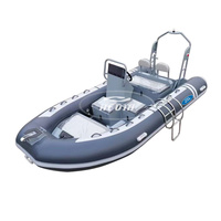 CE 14ft Aluminium Rib Boat 420C Bateau Gonflable Embarcaciones Électrique Petit Bateau Mini Lancha 420DL