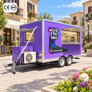 Etodevice 11ft European Style Food Trailer Custom Mobile Catering Concession Trailer with Kitchen Equipment - Product Image 2