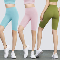 Shorts de yoga personnalisé contrôle du ventre pantalons de course entraînement motard sport taille haute Gym Fitness Yoga Shorts pour les femmes