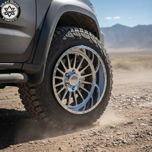 ล้อแม็กซ์ออฟโรดสีดำขอบ 24 นิ้ว 20x10 20x12  หน้าเจียร ET -<span class=keywords><strong>44</strong></span> สำหรับรถยนต์ขับเคลื่อน 4 ล้อ  5 รู 127 5 รู 139.7 6 รู 139.7  แบบเว้าลึก - Product Image 2