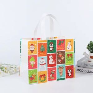 Wholesale Non-Woven Christmas <b>Bags</b> - Eco-Reusable Xmas <b>Gift</b>/Shopping <b>Bags</b> Santa/Snowflake Prints - Product Image 2