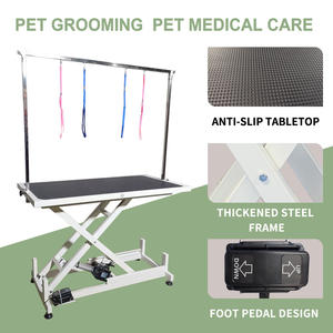 <span class=keywords><strong>Table</strong></span> de toilettage pour chien blanche personnalisable avec moteur électrique, bras de <span class=keywords><strong>table</strong></span> de toilettage et tapis durable, en vente pour la toilettage des animaux de compagnie - Product Image 4