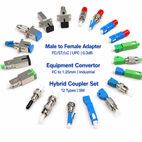 Adaptateur de fibre optique FC ST LC mâle vers femelle, coupleur hybride UPC, monomode, FTTH FTTX, qualité industrielle, faible perte