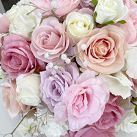 Nouvelle boule de fleurs artificielles en soie rose moderne de 50 cm, centre de table, décoration de mariage, arrangement floral, fête