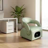 Fauteuil lounge en peluche pour animaux de compagnie, abri pour chat, fauteuil partagé humain-animal avec tunnel pour chambre et salon, vente en gros